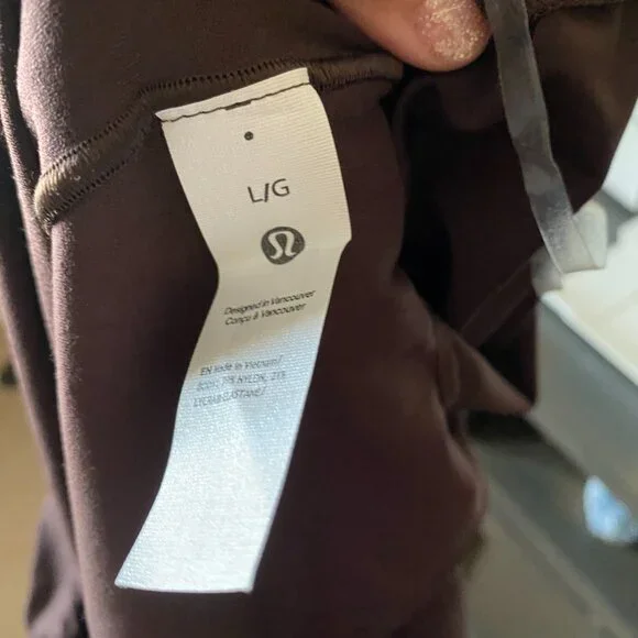 Lululemon Nulu Square Neck Long Sleeve Bodysuit Brown - Sz Large - Picture 15 of 15